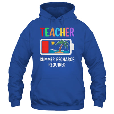 Teacher Summer Recharge Required Last Day Of School Funny Shirt & Tank Top | teecentury