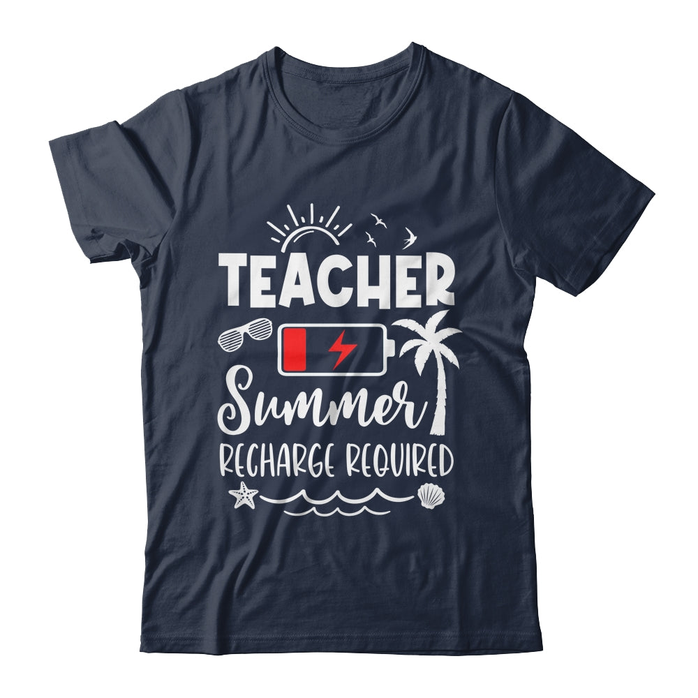 Teacher Summer Recharge Required Last Day School Men Women Shirt & Tank Top | teecentury