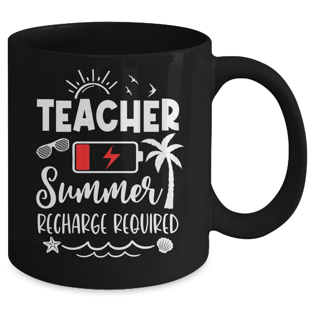 Teacher Summer Recharge Required Last Day School Men Women Mug | teecentury