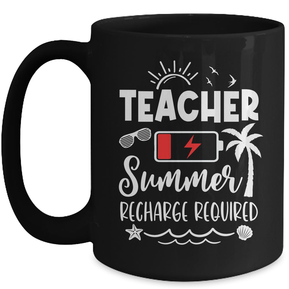 Teacher Summer Recharge Required Last Day School Men Women Mug | teecentury