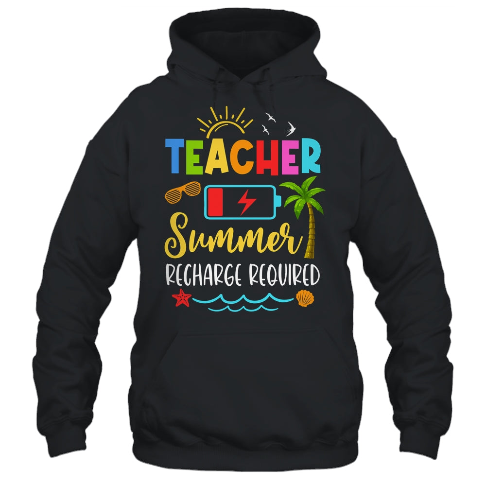 Teacher Summer Recharge Required Last Day School Women Funny Shirt & Tank Top | teecentury