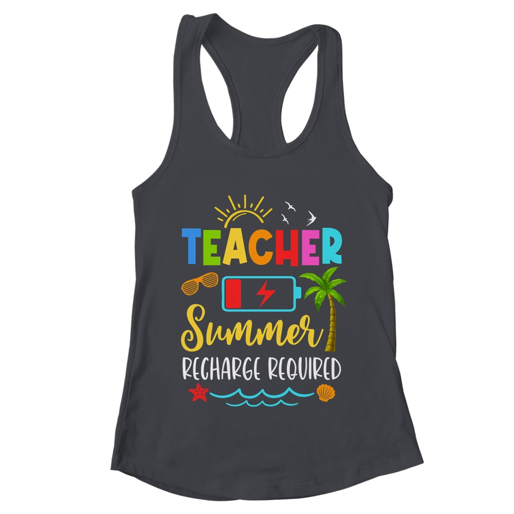 Teacher Summer Recharge Required Last Day School Women Funny Shirt & Tank Top | teecentury