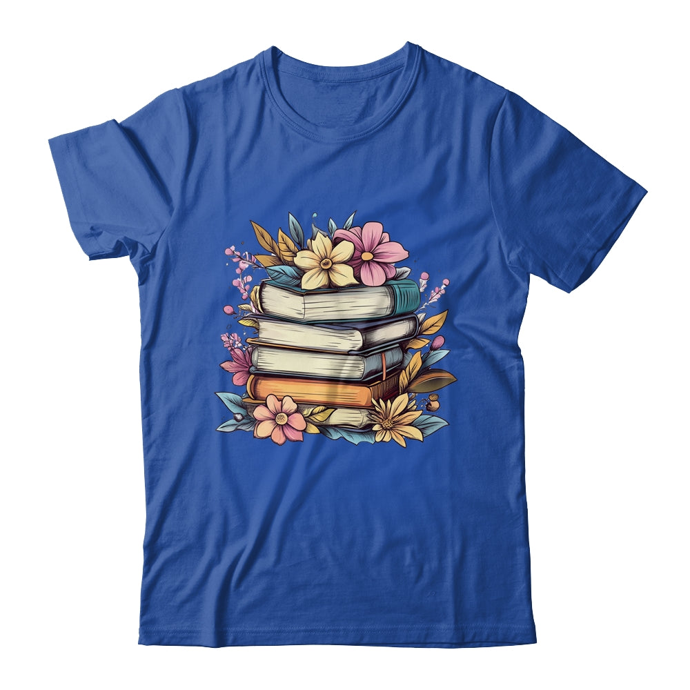 Teacher Women Reading Book Lover Wildflowers Books Graphic Shirt & Hoodie | teecentury