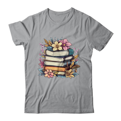 Teacher Women Reading Book Lover Wildflowers Books Graphic Shirt & Hoodie | teecentury