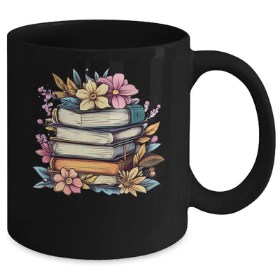 Teacher Women Reading Book Lover Wildflowers Books Graphic Mug | teecentury