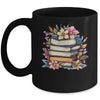 Teacher Women Reading Book Lover Wildflowers Books Graphic Mug | teecentury