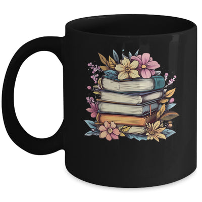 Teacher Women Reading Book Lover Wildflowers Books Graphic Mug | teecentury