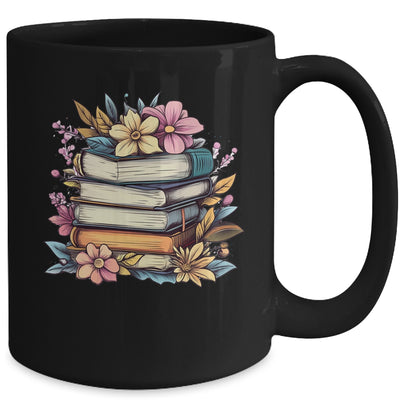 Teacher Women Reading Book Lover Wildflowers Books Graphic Mug | teecentury