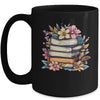 Teacher Women Reading Book Lover Wildflowers Books Graphic Mug | teecentury