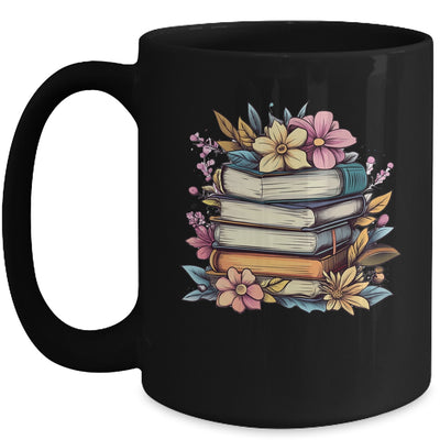 Teacher Women Reading Book Lover Wildflowers Books Graphic Mug | teecentury