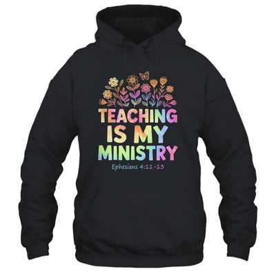 Teaching Is My Ministry Flower Jesus Christian Teacher Shirt & Tank Top | teecentury