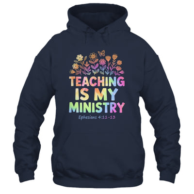 Teaching Is My Ministry Flower Jesus Christian Teacher Shirt & Tank Top | teecentury