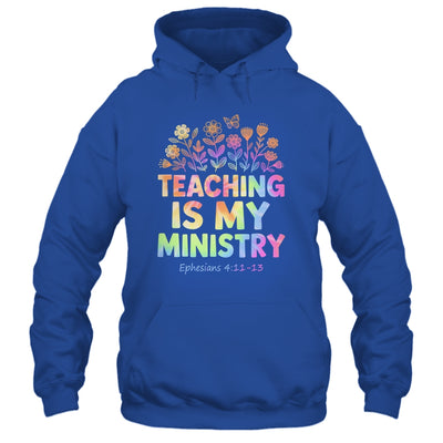 Teaching Is My Ministry Flower Jesus Christian Teacher Shirt & Tank Top | teecentury