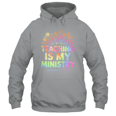 Teaching Is My Ministry Flower Jesus Christian Teacher Shirt & Tank Top | teecentury