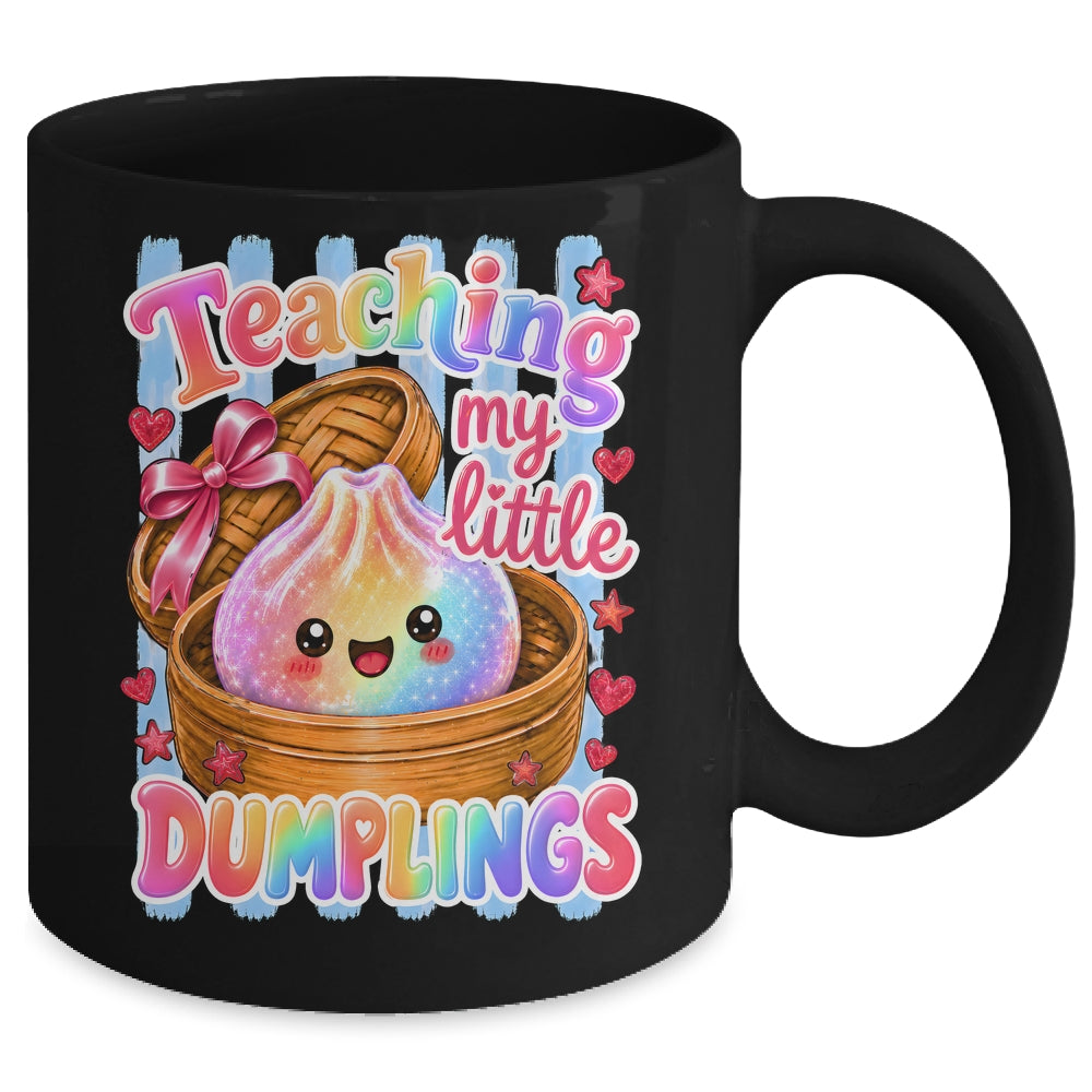 Teaching My Little Dumplings Teacher Striped Kawaii Cute Mug | teecentury