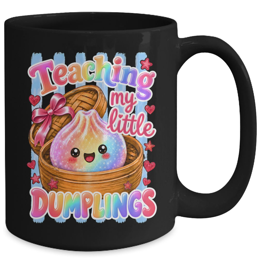 Teaching My Little Dumplings Teacher Striped Kawaii Cute Mug | teecentury