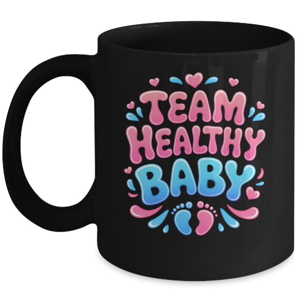 Team Healthy Baby Gender Reveal Party Announcement Mug | teecentury