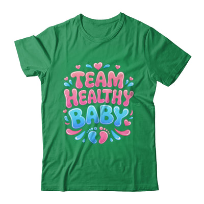 Team Healthy Baby Gender Reveal Party Announcement Shirt & Sweatshirt | teecentury