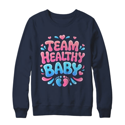 Team Healthy Baby Gender Reveal Party Announcement Shirt & Sweatshirt | teecentury