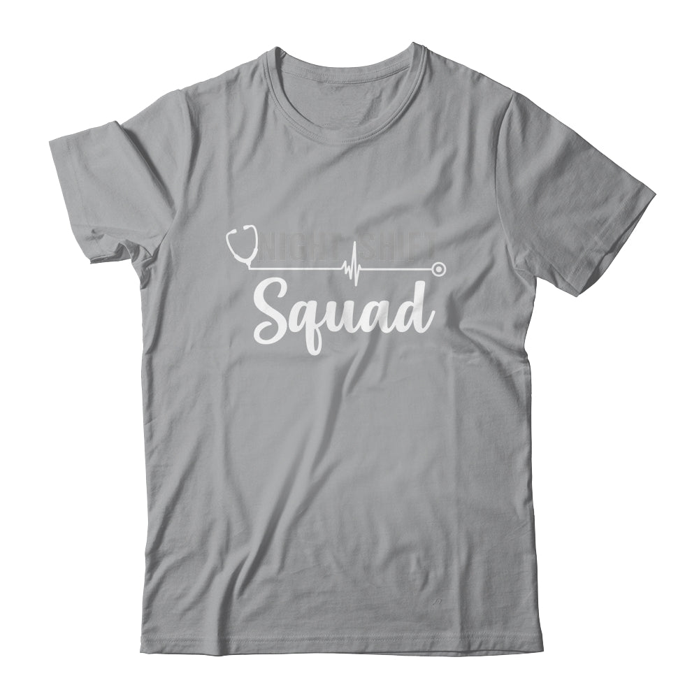 Team Night Shift Squad Funny Doctor Nurse Nursing RN LPN CNA Shirt & Hoodie | teecentury