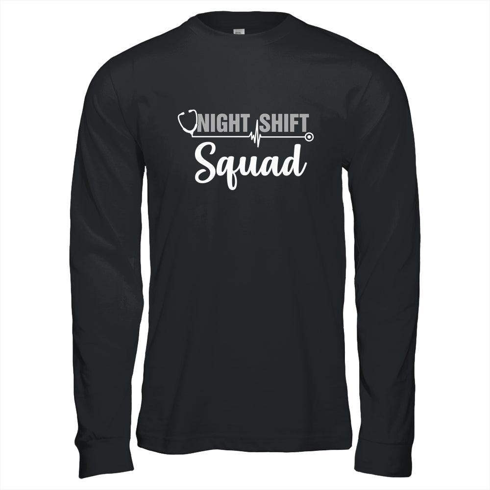 Team Night Shift Squad Funny Doctor Nurse Nursing RN LPN CNA Shirt & Hoodie | teecentury