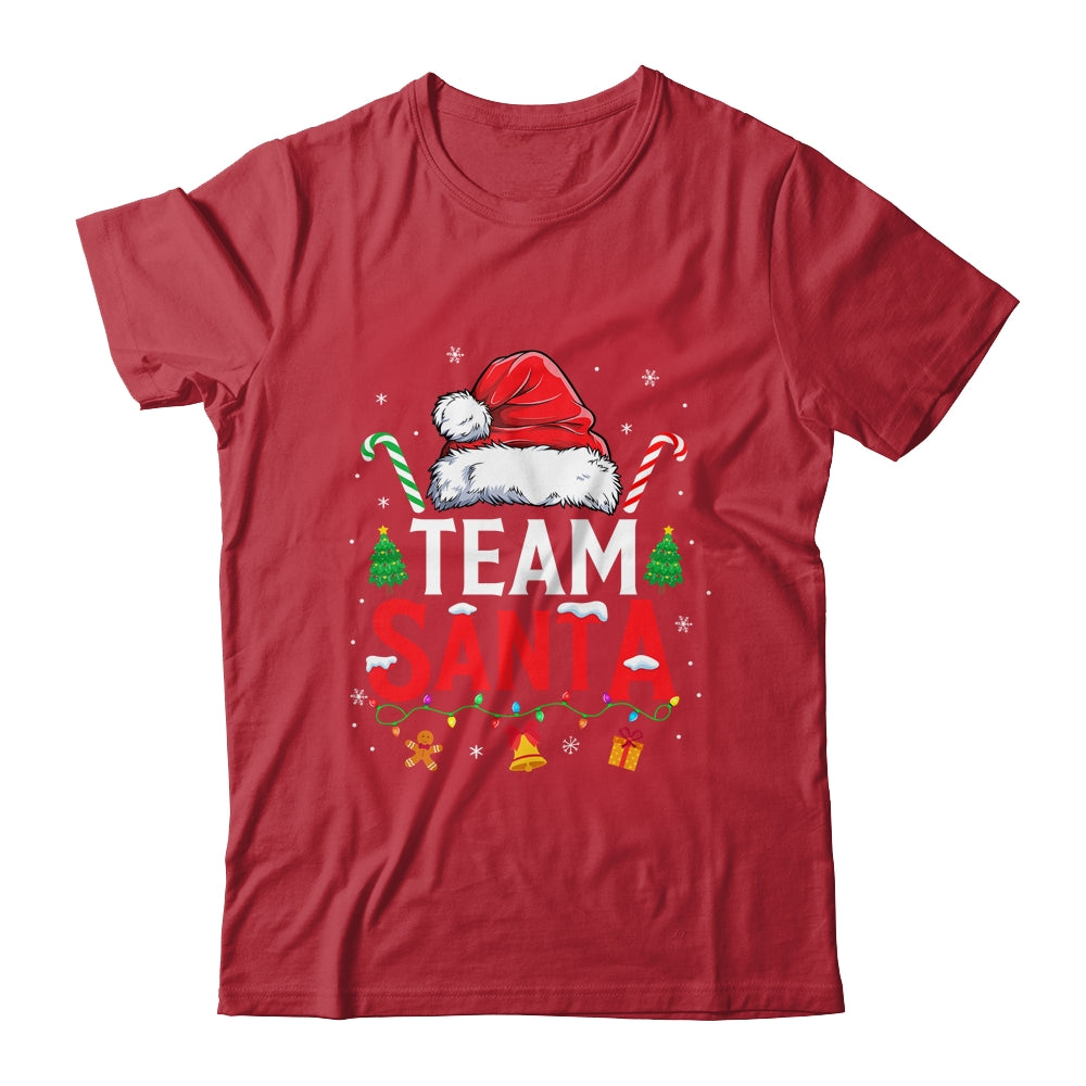 Team Santa Red Plaid Christmas Family Matching Boys Girls Shirt & Sweatshirt | teecentury