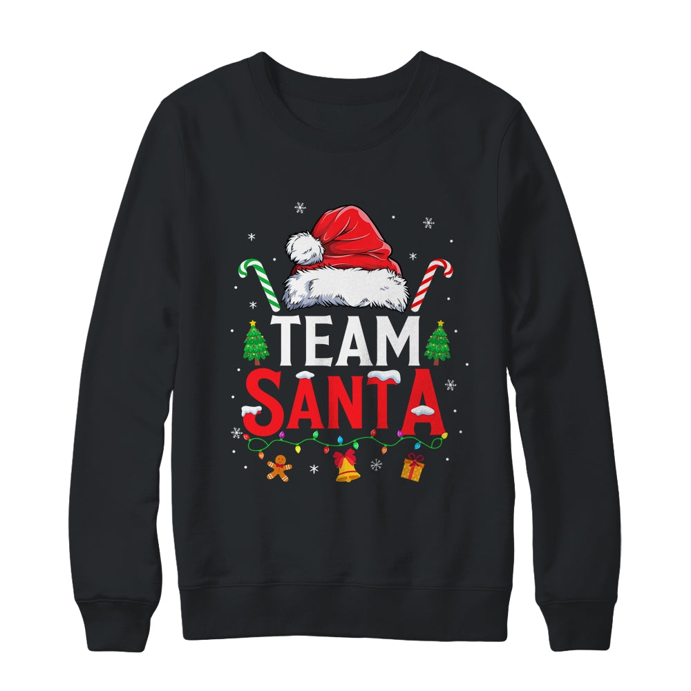 Team Santa Red Plaid Christmas Family Matching Boys Girls Shirt & Sweatshirt | teecentury
