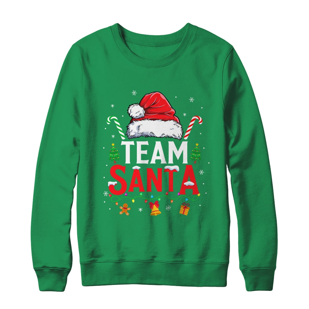 Team Santa Red Plaid Christmas Family Matching Boys Girls Shirt & Sweatshirt | teecentury