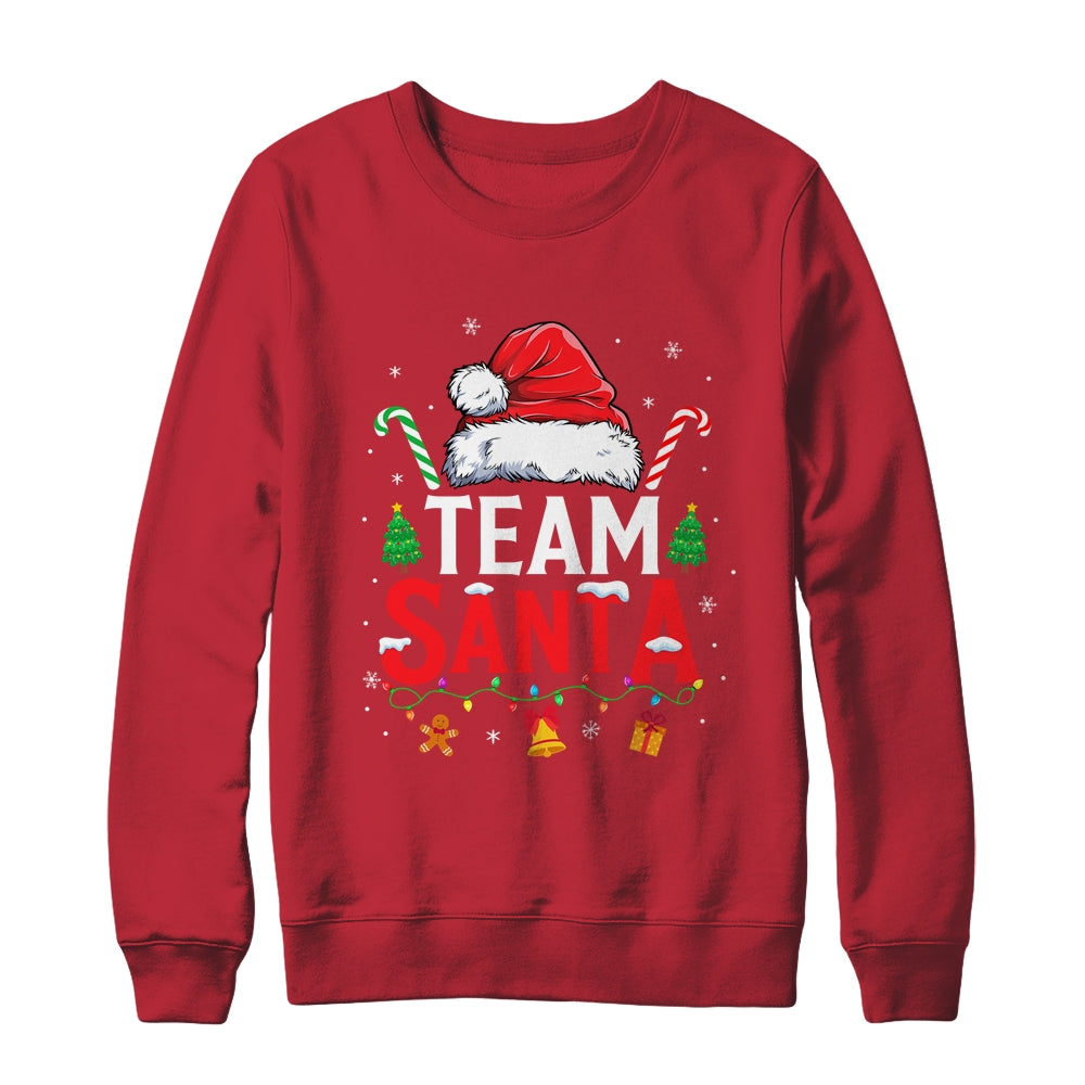 Team Santa Red Plaid Christmas Family Matching Boys Girls Shirt & Sweatshirt | teecentury