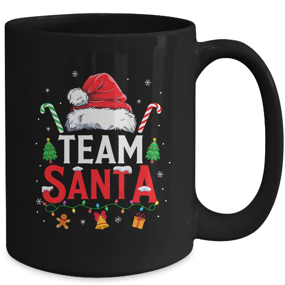 Team Santa Red Plaid Christmas Family Matching Boys Girls Mug | teecentury