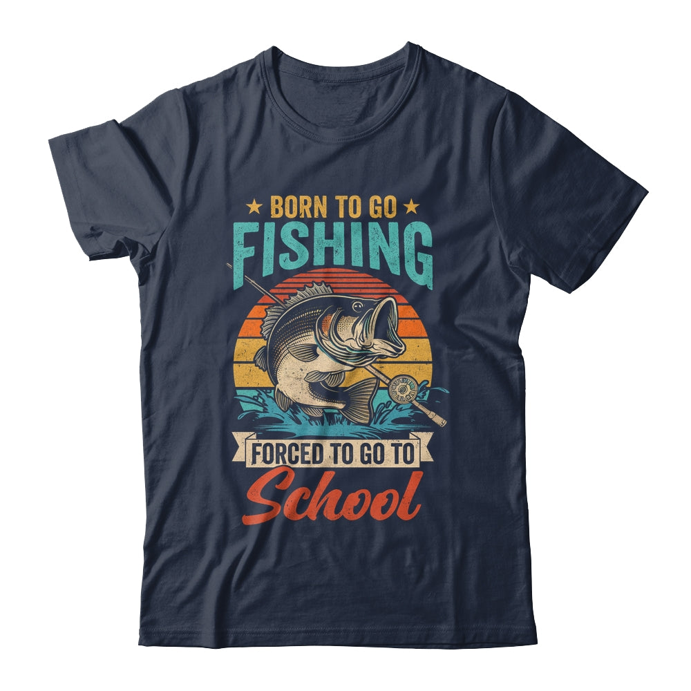 Teen Boys Fishing Funny Forced To Go To School Bass Fish Shirt & Hoodie | teecentury