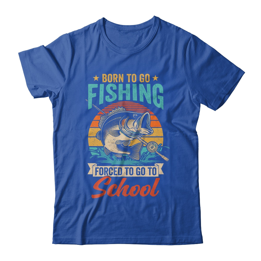 Teen Boys Fishing Funny Forced To Go To School Bass Fish Shirt & Hoodie | teecentury