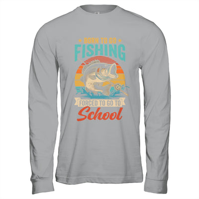 Teen Boys Fishing Funny Forced To Go To School Bass Fish Shirt & Hoodie | teecentury