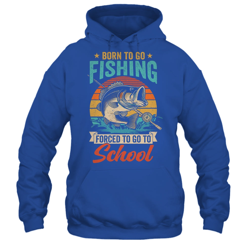 Teen Boys Fishing Funny Forced To Go To School Bass Fish Shirt & Hoodie | teecentury