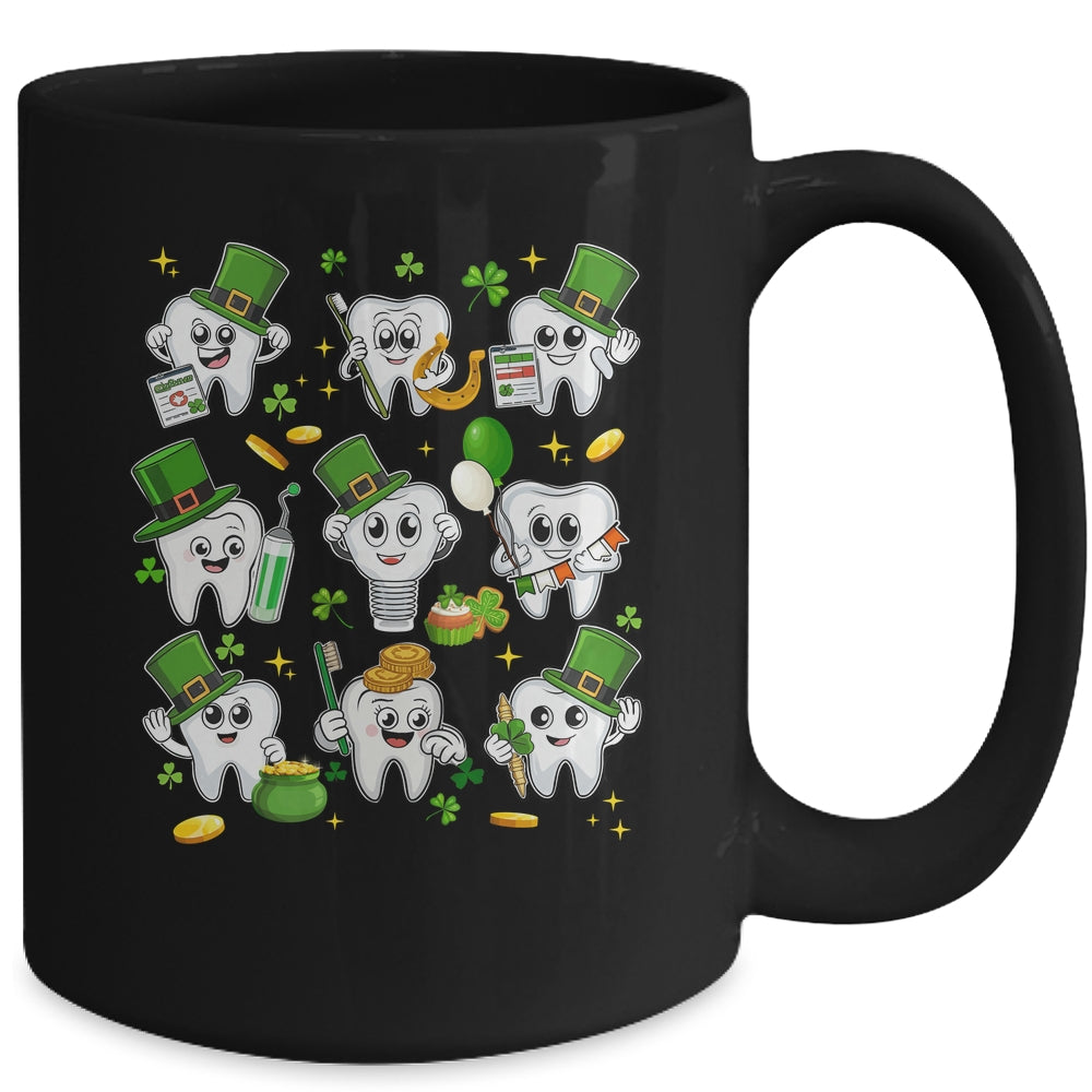 Teeth St Patrick Dentist Dental Assistant Irish Leprechaun Mug | teecentury