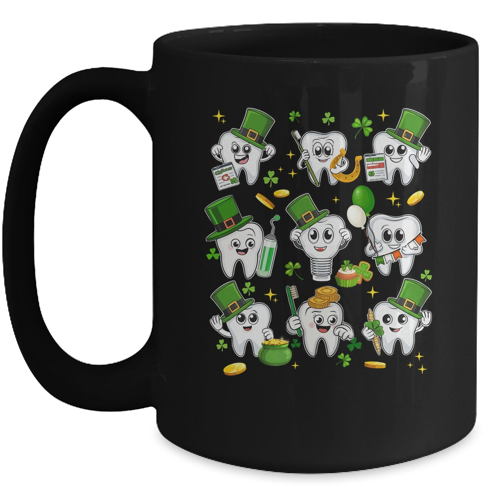 Teeth St Patrick Dentist Dental Assistant Irish Leprechaun Mug | teecentury