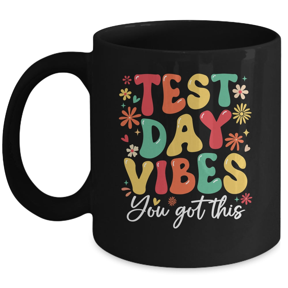 Test Day Vibes Groovy Testing Day Teacher Student Exam Mug | teecentury
