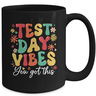 Test Day Vibes Groovy Testing Day Teacher Student Exam Mug | teecentury