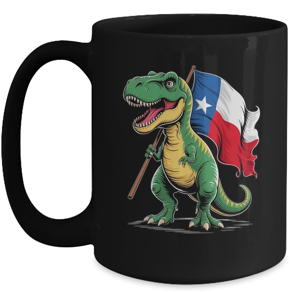 Texas Lover Kids Boys Dinosaur Lover USA Texas Flag Mug | teecentury