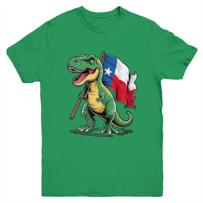 Texas Lover Kids Boys Dinosaur Lover USA Texas Flag Youth Shirt | teecentury