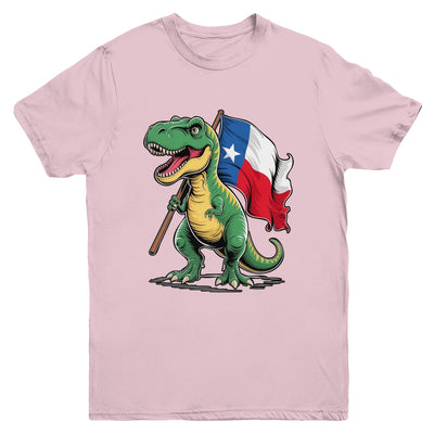 Texas Lover Kids Boys Dinosaur Lover USA Texas Flag Youth Shirt | teecentury