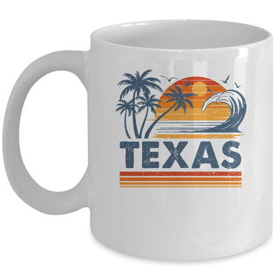 Texas Vacation Sunset Cute 70s Vintage Retro Beach Mug | teecentury