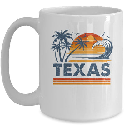 Texas Vacation Sunset Cute 70s Vintage Retro Beach Mug | teecentury