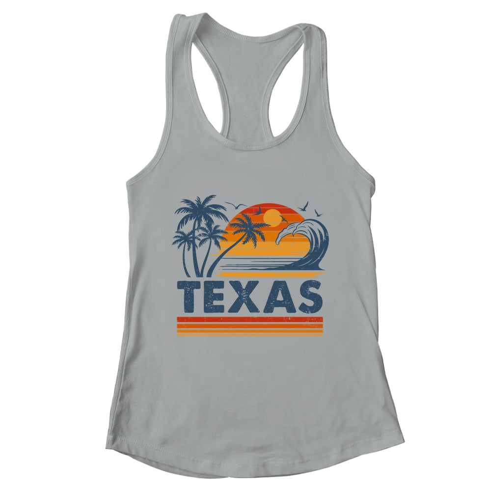 Texas Vacation Sunset Cute 70s Vintage Retro Beach Shirt & Tank Top | teecentury