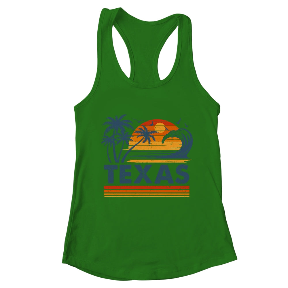 Texas Vacation Sunset Cute 70s Vintage Retro Beach Shirt & Tank Top | teecentury