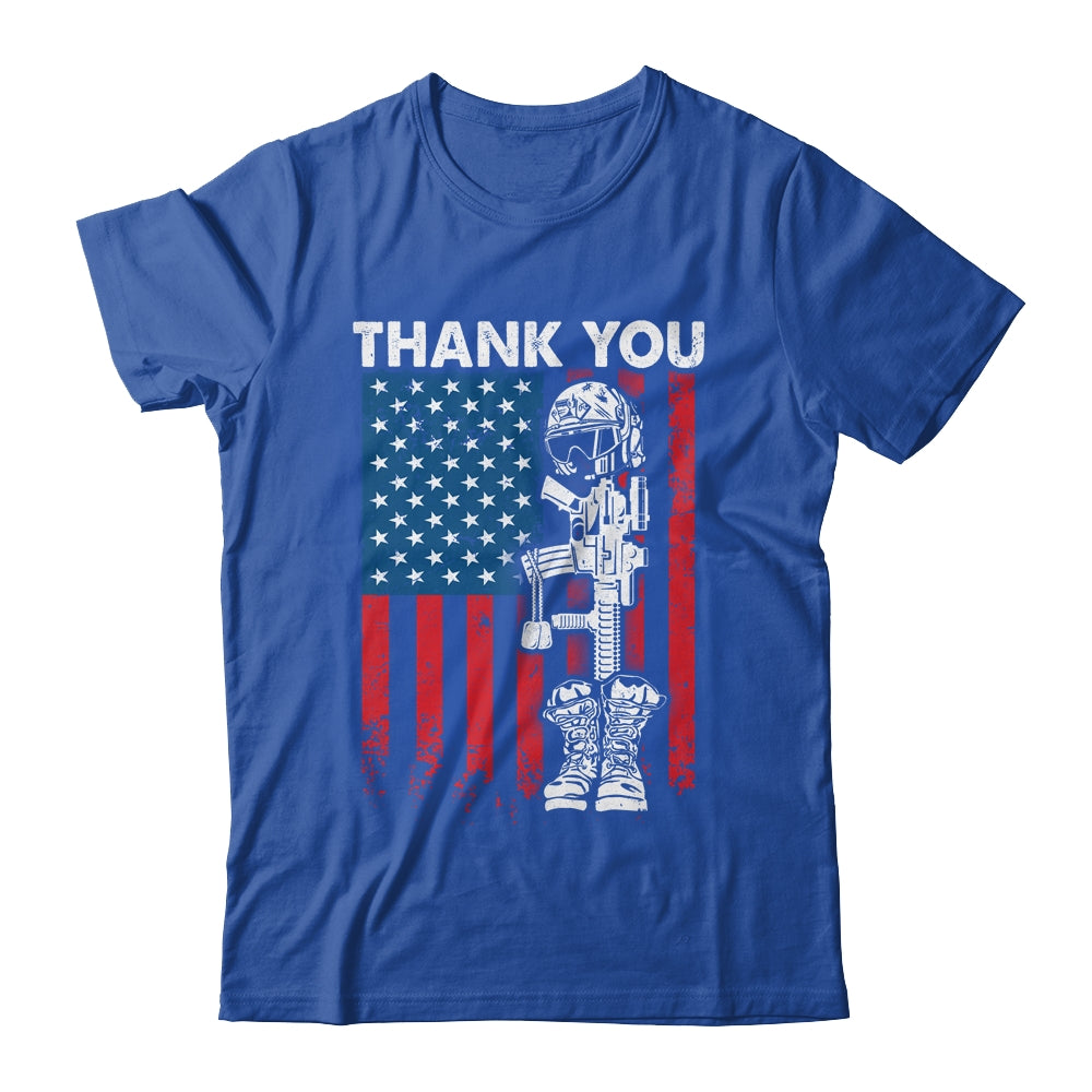Thank You Patriotic Memorial Day 4th Of July US Flag Shirt & Hoodie | teecentury