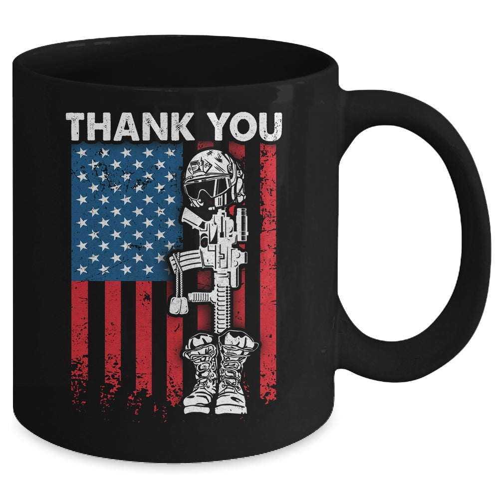 Thank You Patriotic Memorial Day 4th Of July US Flag Mug | teecentury