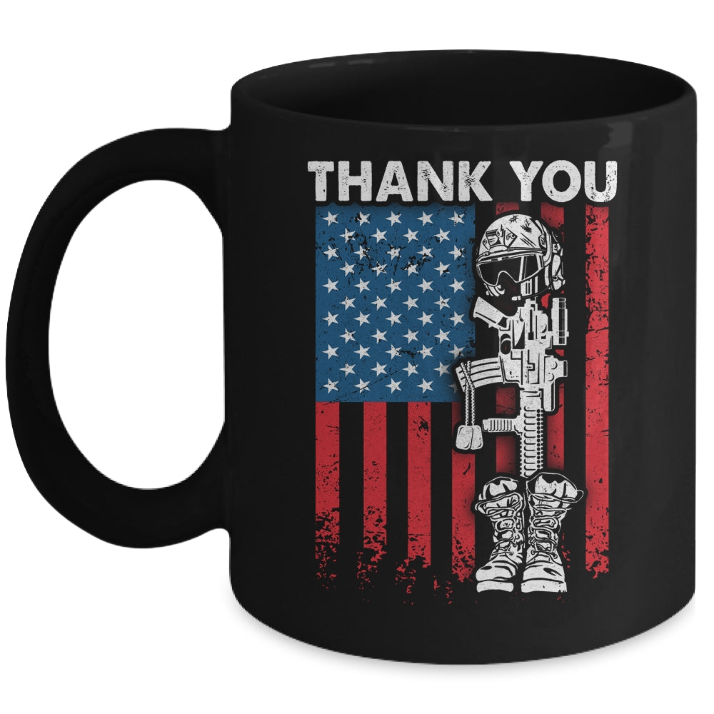 Thank You Patriotic Memorial Day 4th Of July US Flag Mug | teecentury