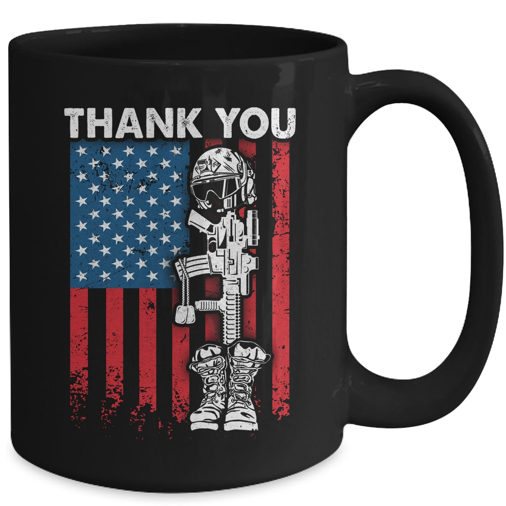 Thank You Patriotic Memorial Day 4th Of July US Flag Mug | teecentury
