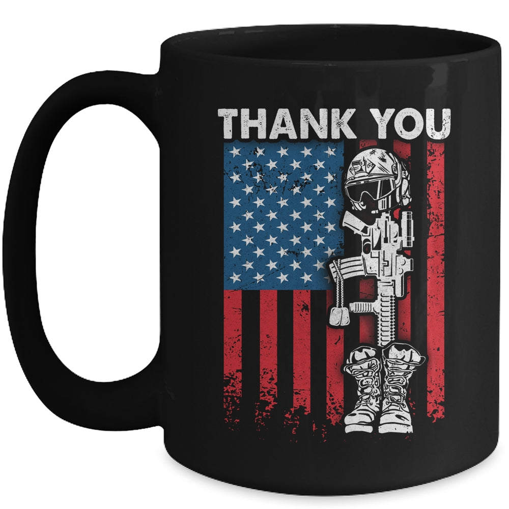 Thank You Patriotic Memorial Day 4th Of July US Flag Mug | teecentury